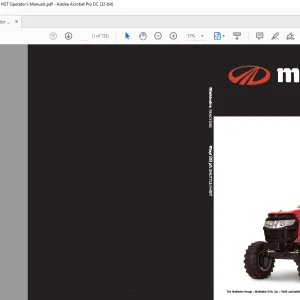Mahindra Tractor max 28 XL Shuttle max 28 XL HST Operator's Manual - PDF DOWNLOAD