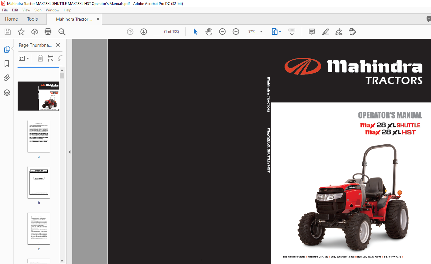 Mahindra Tractor Max 28 Xl Shuttle Max 28 Xl Hst Operators Manual Pdf Download Heydownloads 2406