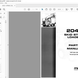 Mustang 2042 Skid-Steer Loader Parts Manual 008-12996 - PDF DOWNLOAD