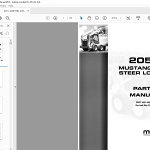 Mustang 2050 Skid-Steer Loader Parts Manual 001-48976 - PDF DOWNLOAD