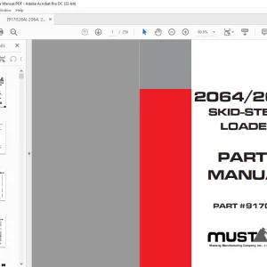Mustang 2064 2074 Skid-Steer Loader Parts Manual 917028 - PDF DOWNLOAD