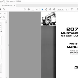 Mustang 2070 STEER LOADER Parts Manual(000-23978B) - PDF DOWNLOAD