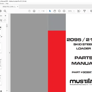 Mustang 2095 2105 Skid-Steer Loader Parts Manual 908276 - PDF DOWNLOAD
