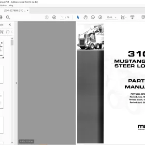 Mustang 310 STEER LOADER Parts Manual(000-32768B)  - PDF DOWNLOAD
