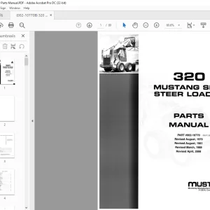 Mustang 320 Skid-Steer Loader Parts Manual 002-10770 - PDF DOWNLOAD
