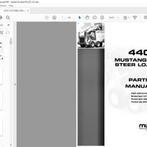 Mustang 440 Skid-Steer Loader Parts Manual 000-53748 - PDF DOWNLOAD