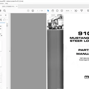 Mustang 910 STEER LOADER Parts Manual(000-21936) - PDF DOWNLOAD