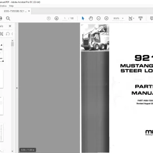 Mustang 921 Steer Loader Parts Manual(000-75935) - PDF DOWNLOAD