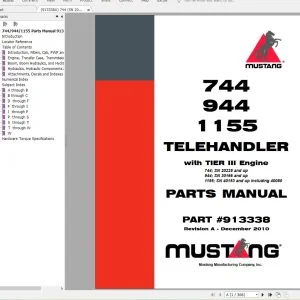 Mustang Machinery Heavy Equipment 3,25 GB PDF 2022 Part Catalog Manual - COMPLETE SET -DOWNLOAD