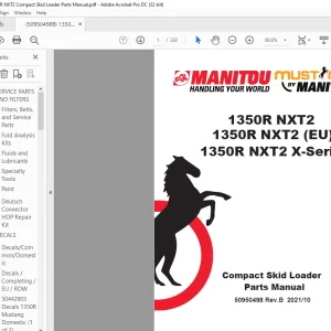 Mustang Manitou 1350R NXT2 1350R NXT2 (EU) 1350R NXT2 X-Series Compact Skid Loader Parts Manual 50950498 - PDF DOWNLOAD