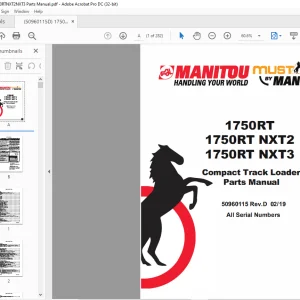 Mustang Manitou 1750RT 1750RT NXT2 1750RT NXT3 Compact Track Loader Parts Manual 50960115 - PDF DOWNLOAD