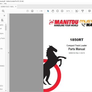 Mustang Manitou 1850RT Compact Track Loader Parts Manual 50960152 - PDF DOWNLOAD