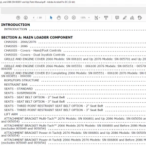 Mustang Manitou 2066 (SN 005551 and Up) 2076 (SN 005151 and Up) 2086 (SN 003851 and Up) Loader Parts Manual 917377 - PDF DOWNLOAD