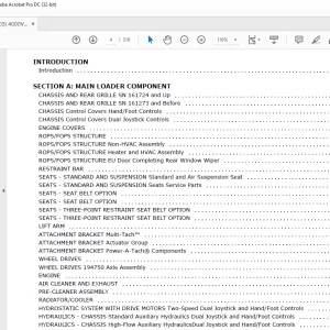 Mustang Manitou 4000V Parts Catalog Manual 50950003 - PDF DOWNLOAD
