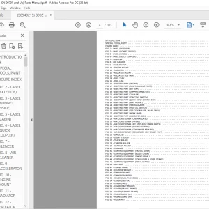 Mustang Manitou 800Z Compact Excavator Parts Manual 50940215 (SN 00701 and up) - PDF DOWNLOAD
