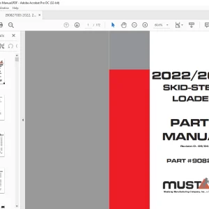 Mustang SKID-STEER LOADER 2022 2032 PARTS MANUAL(908270D) - PDF DOWNLOAD