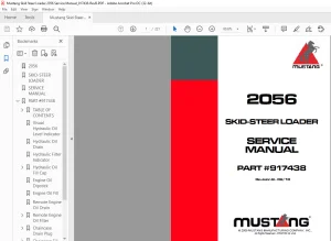 Mustang Skid Steer Loader 2056 Service Manual (917438) - PDF DOWNLOAD