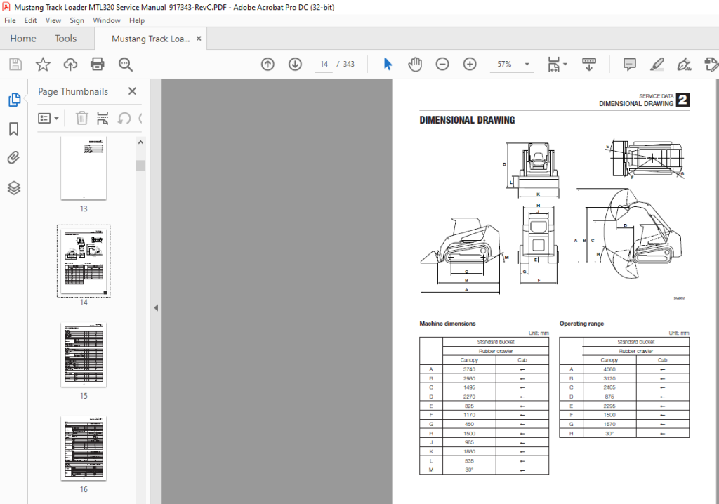 Mustang Track Loader MTL320 Service Manual (917343) - PDF DOWNLOAD ...