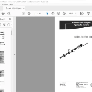Poclain ML06 Hydraulic Motors Service Manual 917120 - PDF DOWNLOAD