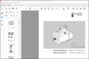 Rexroth A10VO 28-85 DFR Series 52 Load-Sensing Gear Pump Repair Instruction 915171 - PDF DOWNLOAD