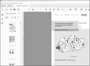 Rexroth Combination Pump Series 10 AA20VG Repair Instruction 917261 - PDF DOWNLOAD