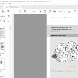 Rexroth Combination Pump Series 10 AA20VG Repair Instruction 917261 - PDF DOWNLOAD