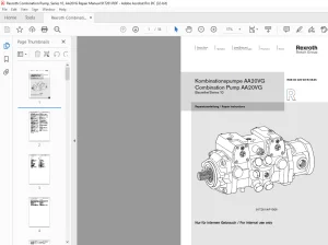 Rexroth Combination Pump, Series 10, AA20VG Repair Manual 917261 - PDF DOWNLOAD
