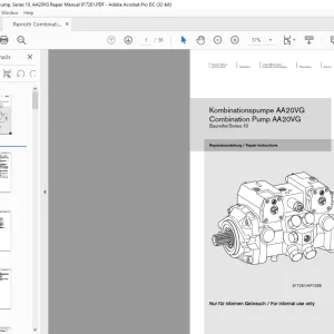Rexroth Combination Pump, Series 10, AA20VG Repair Manual 917261 - PDF DOWNLOAD