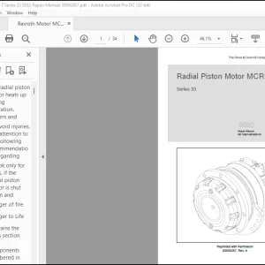 Rexroth Motor MCR-T Series 33 S032 Repair Manual (50950387) - PDF DOWNLOAD