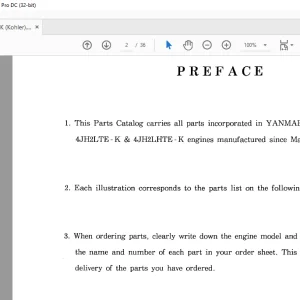Yanmar 4JH2LTE-K & 4JH2LHTE-K Engine Parts Catalog Manual 0CV10-G12401 - PDF DOWNLOAD