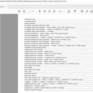 Yanmar 4TNV98-ZNMS 4TNV98-ZNMS2 4TNV98-ZNGT 4TNV98T-ZXNMS & 4TNV98T-ZXNMS2 Engine Part Manual 917304 - PDF DOWNLOAD