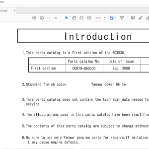 Yanmar 6CX530 Engine Parts Catalog Manual - PDF DOWNLOAD
