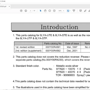 Yanmar 6LYA-UTE & 6LYA-STE 6LYA-UTP & 6LYA-STP Diesel Engine Parts Catalog Manual 0CR10-G45602 - PDF DOWNLOAD