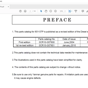Yanmar 8SY-STP Diesel Engine Parts Catalog Manual - PDF DOWNLOAD