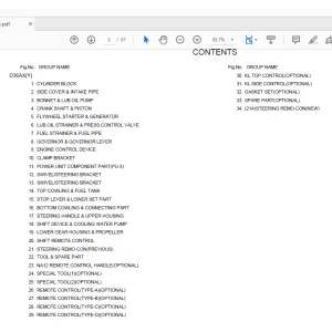 Yanmar D36AX(Y) Engine Parts Catalog Manual PC NO  0CR10-G42501 - PDF DOWNLOAD