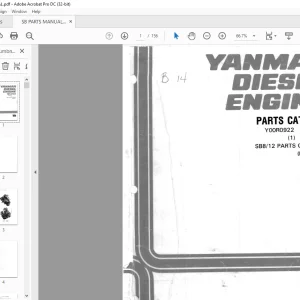 Yanmar SB8 SB12 Diesel Engine Parts Catalog Manual Y00R0922 - PDF DOWNLOAD