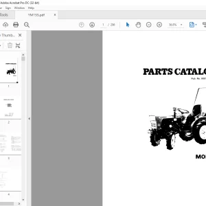 Yanmar YM135 YM135D YM155 YM155D Diesel Tractor Parts Catalog Manual - PDF DOWNLOAD