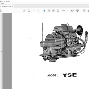 Yanmar YSE Series Diesel Engine Parts Catalog Manual - PDF DOWNLOAD