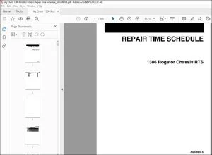 Ag Chem 1386 RoGator Chassis Repair Time Schedule Manual AG334910A - PDF DOWNLOAD