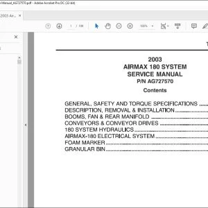 Ag Chem 2003 AirMax 180 System Service Manual_AG727570 - PDF DOWNLOAD