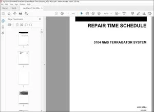 Ag Chem 3104 NMS TerraGator System Repair Time Schedule Manual_AG331632A - PDF DOWNLOAD