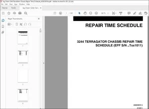 Ag Chem 3244 TerraGator Chassis Repair Time Schedule Manual_AG625810A - PDF DOWNLOAD