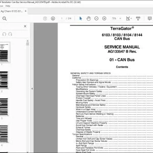 Ag Chem 6103 8103 8104 8144 TerraGator Can Bus Service Manual_AG133547B - PDF DOWNLOAD