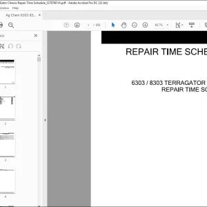 Ag Chem 6303 8303 TerraGator Chassis Repair Time Schedule Manual_537876D1A - PDF DOWNLOAD