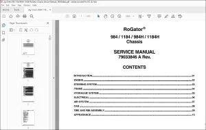 Ag Chem 984 1184 984H 1184H RoGator Chassis Service Manual_79033846A - PDF DOWNLOAD