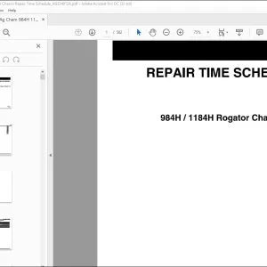 Ag Chem 984H 1184H Rogator Chassis Repair Time Schedule Manual_AG334912A - PDF DOWNLOAD