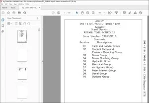 Ag Chem 994 1194 994H 1194H 1396 RoGator Liquid System Repair Time Schedule Manual 538833D1A - PDF DOWNLOAD