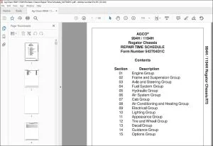 Ag Chem 994H 1194H RoGator Chassis Repair Time Schedule Manual_542704D1C - PDF DOWNLOAD
