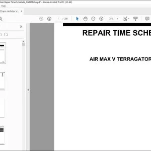 Ag Chem AirMax V Terragator System Repair Time Schedule Manual_AG331649A - PDF DOWNLOAD