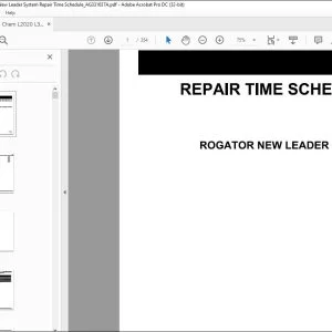 Ag Chem L2020 L3020 RoGator New Leader System Repair Time Schedule Manual_AG331637A - PDF DOWNLOAD